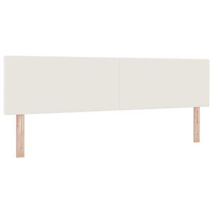 vidaXL T&ecirc;te de lit avec t&ecirc;te de lit Cr&egrave;me 180 cm Cuir synth&eacute;tique