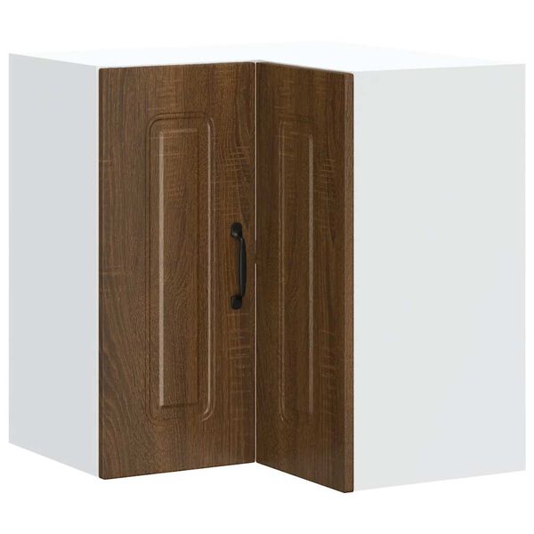 vidaXL Armoire murale d'angle de cuisine Kalmar ch&ecirc;ne marron