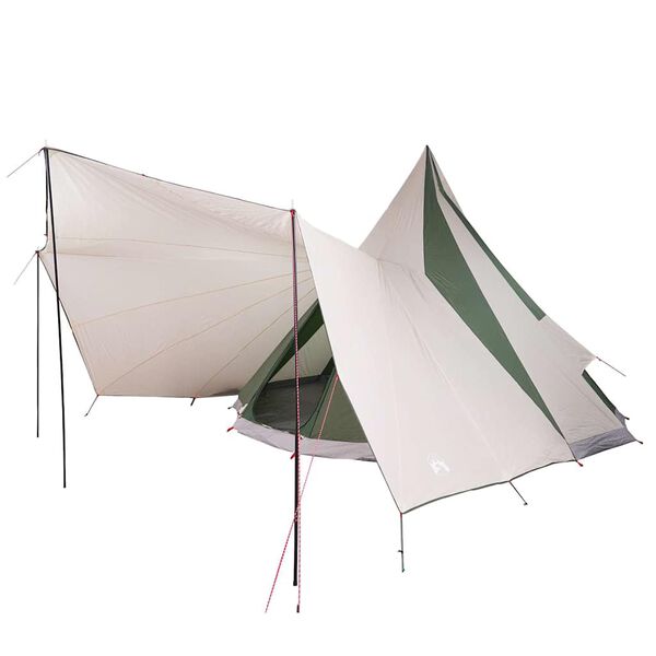 vidaXL Tente Tipi familiale avec toit Vert et beige 510 x 690 x 330 cm