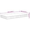 vidaXL Matelas &agrave; ressorts ensach&eacute;s moyen 100x220 cm