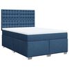 vidaXL Sommier &agrave; lattes de lit avec matelas Bleu 140x190 cm Tissu