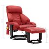vidaXL Fauteuil de massage TV inclinable rouge similicuir