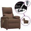 vidaXL Fauteuil &eacute;lectrique de massage Marron Tissu