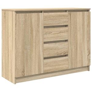 vidaXL Buffet avec tiroirs ch&ecirc;ne sonoma 100,5x35x76 cm bois ing&eacute;nierie