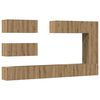vidaXL Ensemble de meuble TV mural 7 pcs ch&ecirc;ne artisanal