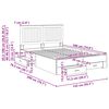 vidaXL Cadre de lit Gris b&eacute;ton 140 x 190 cm Bois d'ing&eacute;nierie