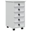 vidaXL Cabinet Roulant avec Tiroirs CORONA Blanc