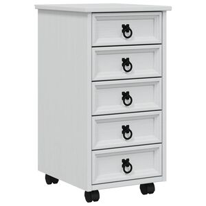 vidaXL Cabinet Roulant avec Tiroirs CORONA Blanc