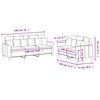 vidaXL Ensemble de canap&eacute;s 2 pcs avec coussins Gris clair Tissu