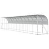 vidaXL Poulailler contre le mur Argent&eacute; 600 x 150 x 215 cm