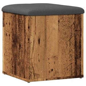 vidaXL Banc de rangement vieux bois 42x42x45 cm bois d'ing&eacute;nierie