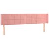 vidaXL T&ecirc;te de lit avec oreilles Rose 163x16x78/88 cm Velours