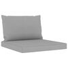 vidaXL Salon de jardin 6 pcs avec coussins gris