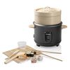 Bestron Cuiseur &agrave; riz avec set &agrave; sushi et &agrave; vapeur Bambou 1 L Noir