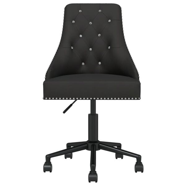 vidaXL Chaises &agrave; manger pivotantes lot de 4 Noir Velours