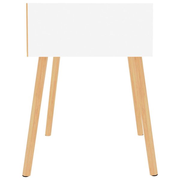 vidaXL Table de chevet Blanc 40x40x56 cm Bois d'ing&eacute;nierie