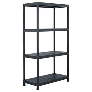 vidaXL &Eacute;tag&egrave;re de rangement Noir 100 kg 60x30x138 cm Plastique