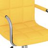 vidaXL Chaise pivotante de salle &agrave; manger Jaune moutarde Tissu