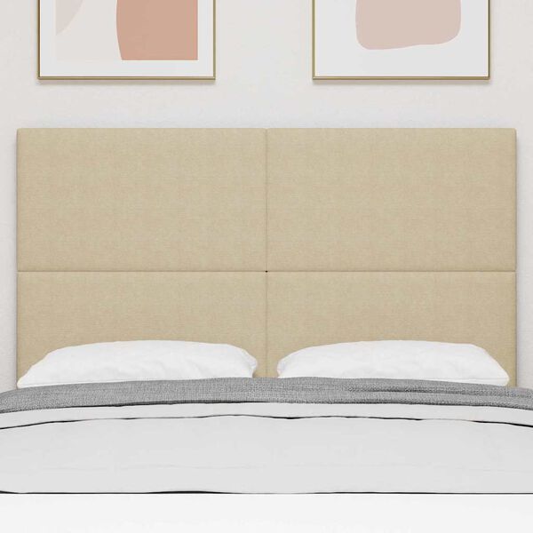 vidaXL T&ecirc;te de lit LED avec t&ecirc;te de lit Vert gris 144 cm Polyester