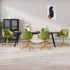 vidaXL Chaises pivotantes &agrave; manger lot de 6 Vert clair Velours