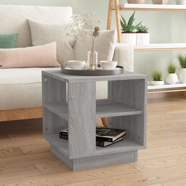 vidaXL Table basse Sonoma gris 40x40x43 cm Bois d'ing&eacute;nierie