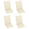 vidaXL Chaises inclinables de jardin et coussins lot de 4 Teck solide