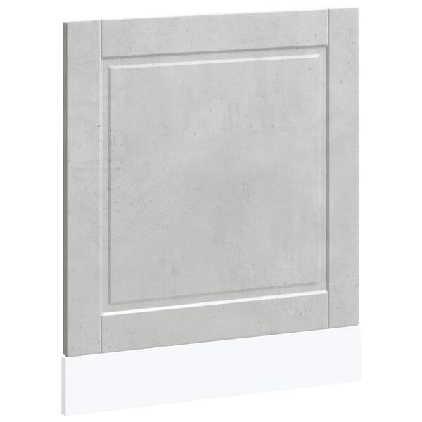 vidaXL Panneau de lave-vaisselle Porto gris b&eacute;ton 60x1,5x67 cm