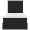 vidaXL Lit avec rangement et LED avec LED Noir 100 x 200 cm Velours