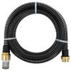 vidaXL Tuyau d'aspiration avec raccords en laiton noir 1,1" 4 m PVC