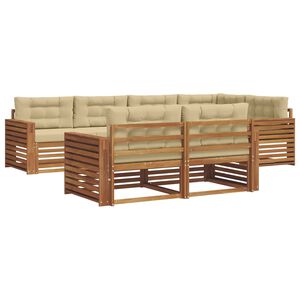 vidaXL Ensemble de canap&eacute;s d'ext&eacute;rieur 7 pc Naturel et Beige