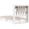 vidaXL Lit biblioth&egrave;que sans matelas blanc 90x190cm bois de pin massif