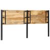 vidaXL T&ecirc;te de lit 200 cm bois massif manguier et fer