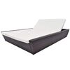 vidaXL Lit de repos d'ext&eacute;rieur avec coussin R&eacute;sine tress&eacute;e Marron