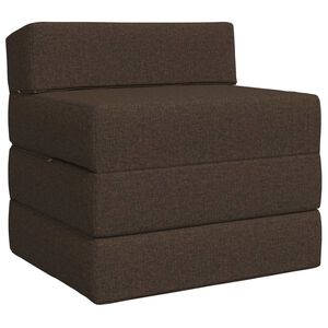 vidaXL Canap&eacute;-lit pliable Taupe 200 x 70 x 15 cm Tissu