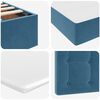 vidaXL Lit de Rangement avec matelas Bleu fonc&eacute; 140 x 190 cm Velours