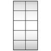 vidaXL Miroir mural noir 50x100 cm rectangulaire fer