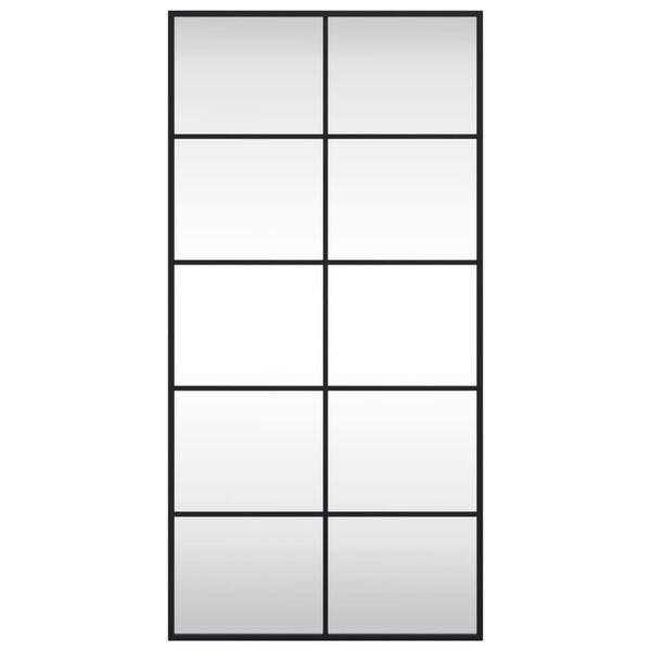 vidaXL Miroir mural noir 50x100 cm rectangulaire fer