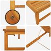 vidaXL Transat 2 pcs Marron 202 x 53 x 89 cm Bois d'Acacia Massif