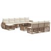 vidaXL Ensemble de canap&eacute; de jardin 11 pc Beige et blanc cr&egrave;me