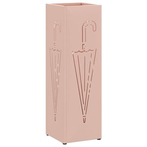 vidaXL Porte-parapluie Rose 15,5 x 15,5 x 49 cm Métal