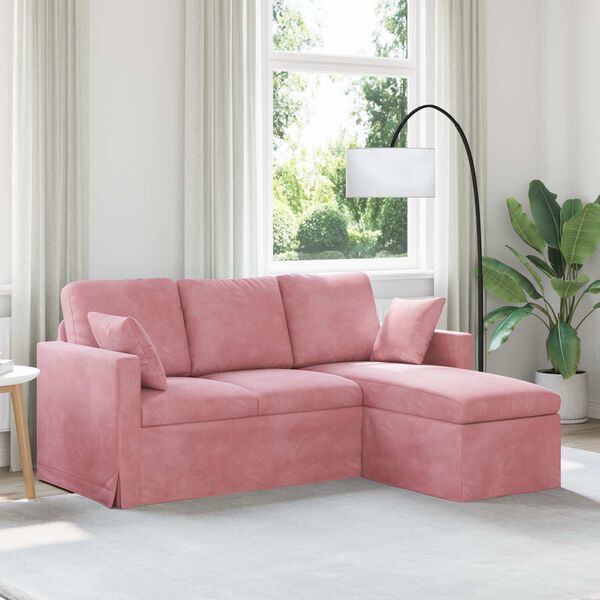vidaXL Canap&eacute; Rose 198 x 134 x 80 cm Velours