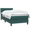 vidaXL Sommier &agrave; lattes de lit et matelas vert fonc&eacute; 80x210 cm velours
