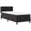 vidaXL Lit &agrave; ressorts avec matelas Noir 200 x 80 cm Polyester