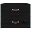 vidaXL Table de chevet murale Noir 50x36x40 cm