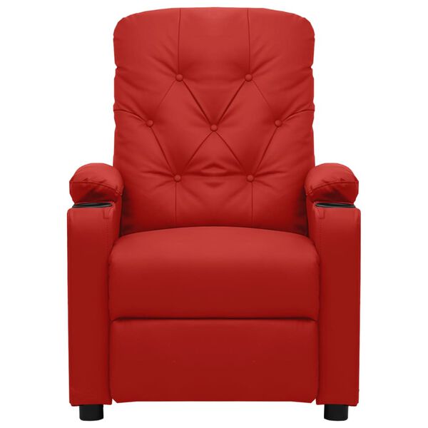 vidaXL Fauteuil inclinable Rouge bordeaux Similicuir