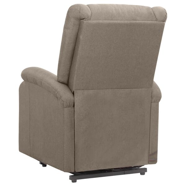 vidaXL Fauteuil de massage Taupe Tissu