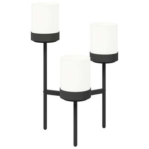 vidaXL Stand &agrave; fleurs Blanc 54 x 49 x 81 cm PP et Acier
