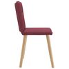 vidaXL Chaises à manger lot de 2 rouge bordeaux tissu