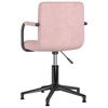 vidaXL Chaises pivotantes &agrave; manger lot de 2 rose velours