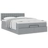 vidaXL Lit ottoman avec matelas gris clair 140x190 cm tissu